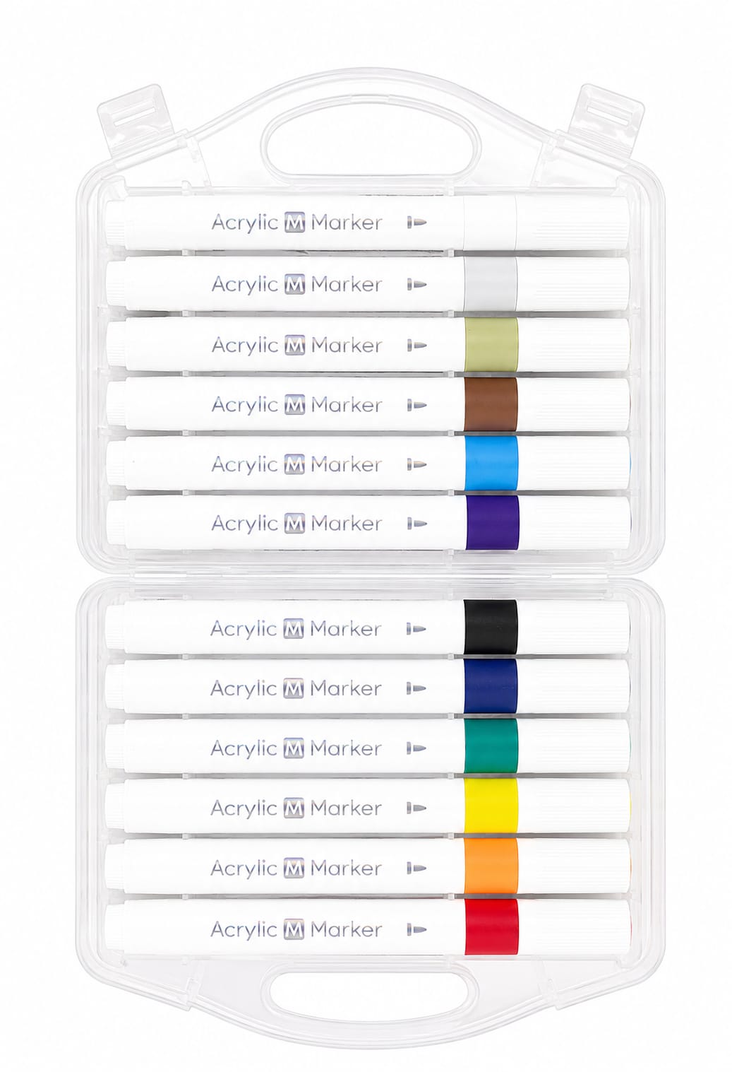 Acrylic Markers –12 Colors 🎨