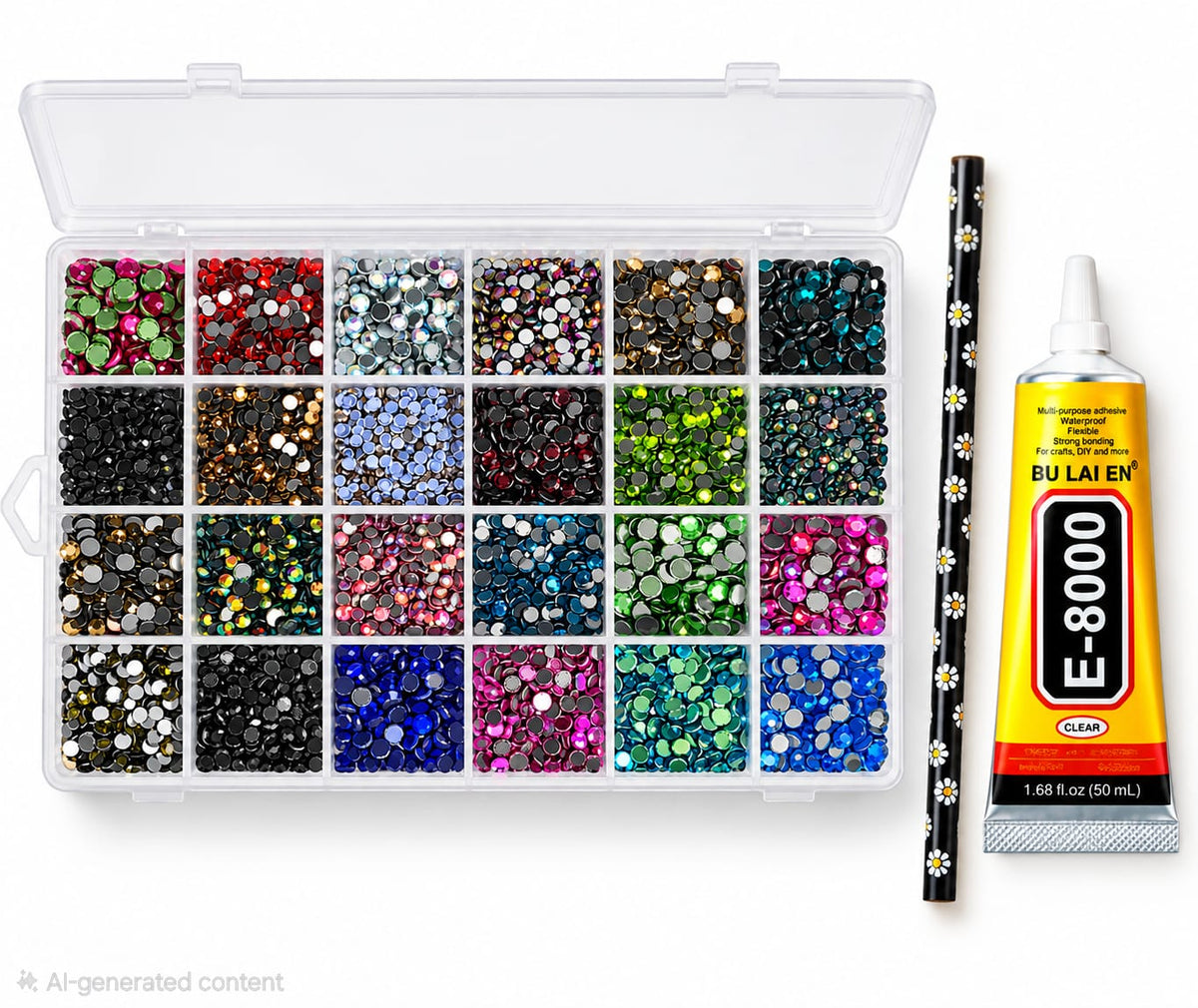 Black -Sparkle Diamond Art Kit – 24Colors