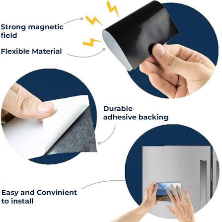 Magnetic Sheet with Double-Sided Adhesive "20cm"