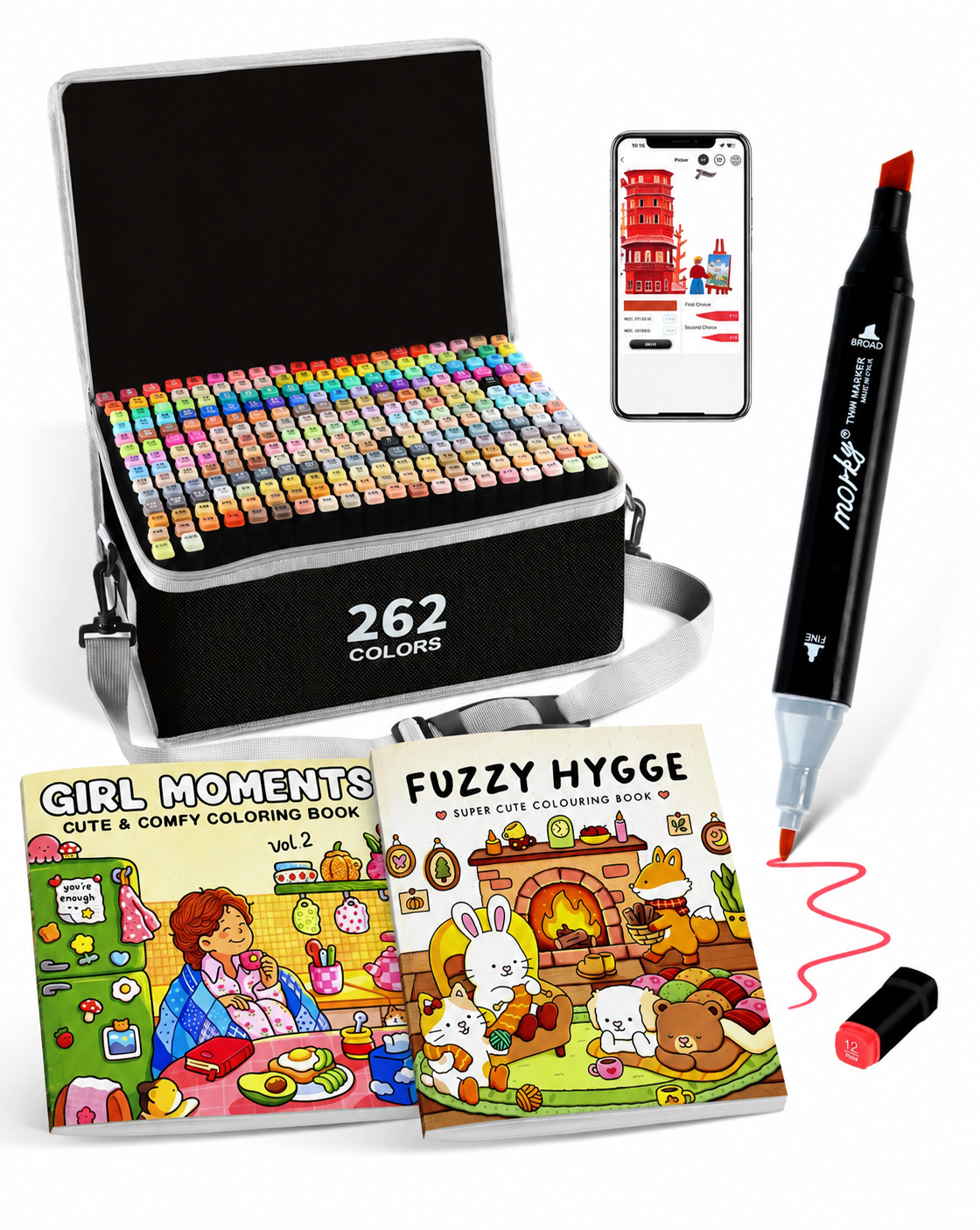262 colors+2 books from 3 choices